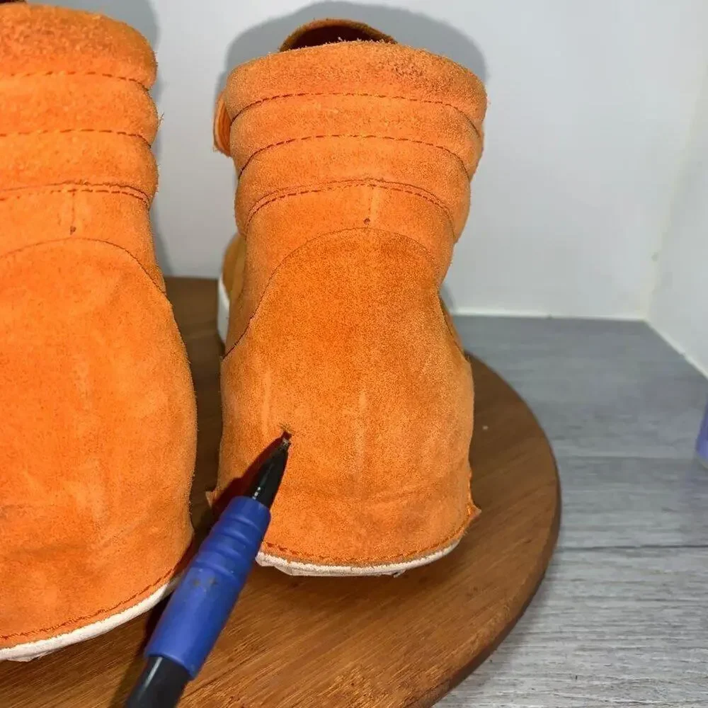John Geiger 001 Orange Suede Sneakers Men’s Size 11 Shoes designer Made in USA - Picture 14 of 14